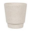 Pot Odense Plain Sand  White S 13x14 cm witte ronde bloempot voor binnen