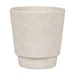 Pot Odense Plain Sand  White S 13x14 cm witte ronde bloempot voor binnen