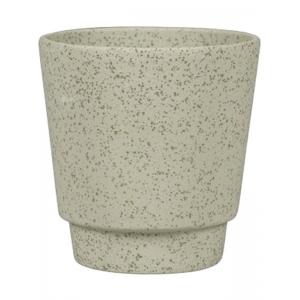 Pot Odense Plain Sand Green M 15x15 cm groene ronde bloempot voor binnen