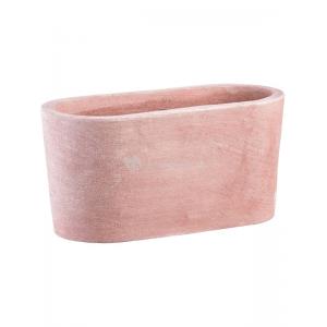 Terracotta Moderne Cassetta Semiovale L 50x23x25 cm ovale terracotta pot