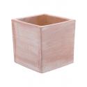 Terracotta Moderne Cubo S 19x19x19 cm vierkante terracotta pot