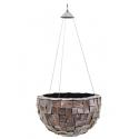 Ocean pearl hanging bowl brown L