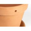 Terracotta muur bloempot rond 13x13 cm inclusief schotel