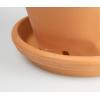 Terracotta muur bloempot rond 13x13 cm inclusief schotel