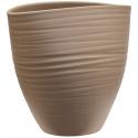 Planter Groove Ovaal Turin Greybeige 17x26 cm beige ovale planter voor binnen