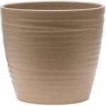 Pot Groove Couple Boston Greybeige 17x15 cm beige ronde bloempot voor binnen