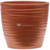 Pot Groove Couple Boston Stone Pearl Red17x15 cm rode ronde bloempot voor binnen