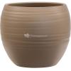 Pot Groove Globe Cannes Greybeige 15x13 cm beige ronde bloempot voor binnen