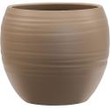 Pot Groove Globe Cannes Greybeige 15x13 cm beige ronde bloempot voor binnen