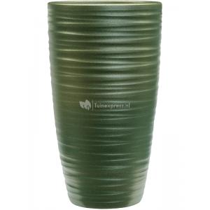 Pot Groove Partner Chic Stone Pearl Green 16x29 cm groene ronde bloempot voor binnen