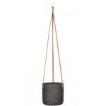 Pottery pots Rough Eco-line M 18x18 cm Charlie Black Washed hangpot