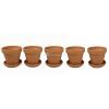 Terracotta bloempotten 11 cm met schotel penta set