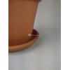 Terracotta bloempotten 15 cm met schotel quadro set