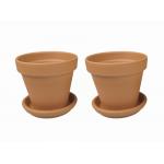 Terracotta bloempotten 28 cm met schotel duo set