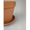 Terracotta bloempotten 28 cm met schotel duo set