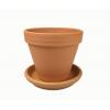 Terracotta pot 30 cm met schotel set