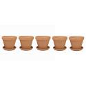 Terracotta bloempotten 31 cm met schotel penta set