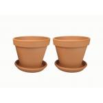 Terracotta bloempotten 33 cm met schotel duo set