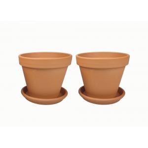 Terracotta bloempotten 33 cm met schotel duo set