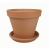 Terracotta pot 35 cm met schotel set