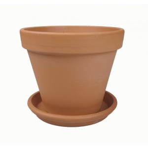 Terracotta pot 35 cm met schotel set