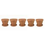 Terracotta bloempotten 43 cm met schotel penta set