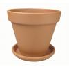 Terracotta pot 43 cm met schotel set