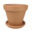 Terracotta pot 43 cm met schotel set