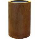 Cortenstaal plantenbak Standard Topper cylinder 77x48cm op wielen