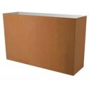 Cortenstaal plantenbak Trend rechthoekig 116x35x72cm op wielen