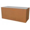 Cortenstaal plantenbak Trend rechthoekig 70x30x32cm op een ring