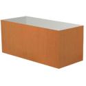 Cortenstaal plantenbak Trend rechthoekig 70x30x32cm op wielen