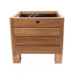 Houten plantenbak square L 90x90x80 cm naturel