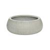 Bowl Ridged Vertical Eileen XL Cement 36x14 cm lage ronde bloempot