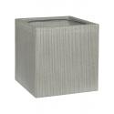 Cube Ridged Vertical Block S Cement 40x40x40 cm vierkante bloempot