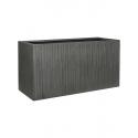 Cuboid Ridged Vertical Jort M Dark grey 100x40x50 cm rechthoekige bloempot