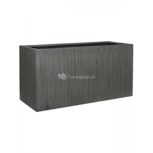 Cuboid Ridged Vertical Jort M Dark grey 100x40x50 cm rechthoekige bloempot