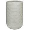 Hoge pot Ridged Horizontal Cody High S Cement 28x45 cm hoge ronde bloempot