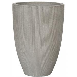 Hoge pot Ridged Vertical Ben High L Cement 40x55 cm hoge ronde bloempot