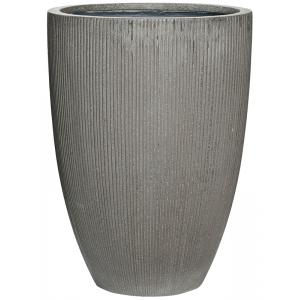 Hoge pot Ridged Vertical Ben High L Dark grey 40x55 cm hoge ronde bloempot