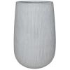 Hoge pot Ridged Vertical Patt High M Cement 44x66 cm hoge ronde bloempot