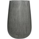 Hoge pot Ridged Vertical Patt High M Dark grey 44x66 cm hoge ronde bloempot