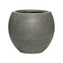 Pot Ridged Horizontal Abby M Dark grey 35x30 cm ronde bloempot