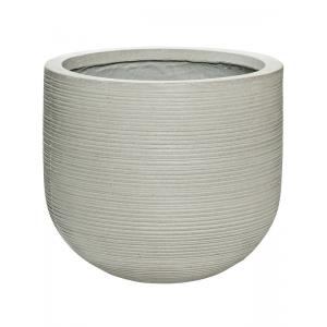 Pot Ridged Horizontal Cody M Cement 35x31 cm ronde bloempot