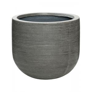 Pot Ridged Horizontal Cody M Dark grey 35x31 cm ronde bloempot