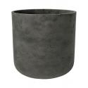 Pot Rough Charlie XL Black Washed Fiberclay 32x31 cm zwarte ronde bloempot