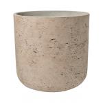 Pot Rough Charlie XL Grey Washed Fiberclay 32x31 cm grijze ronde bloempot