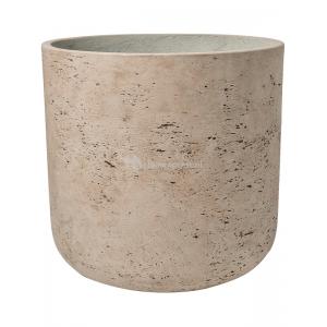 Pot Rough Charlie XL Grey Washed Fiberclay 32x31 cm grijze ronde bloempot