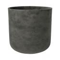 Pot Rough Charlie XS Black Washed Fiberclay 12x12 cm zwarte ronde bloempot