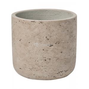 Pot Rough Charlie XS Grey Washed Fiberclay 12x12 cm grijze ronde bloempot